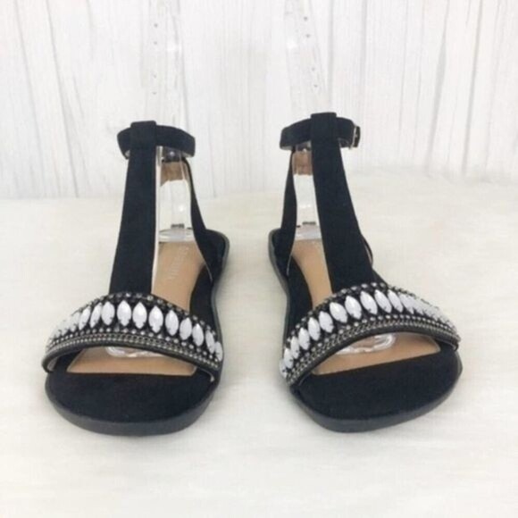 PATRIZIA Black T-Strap Sandals - Picture 3 of 8